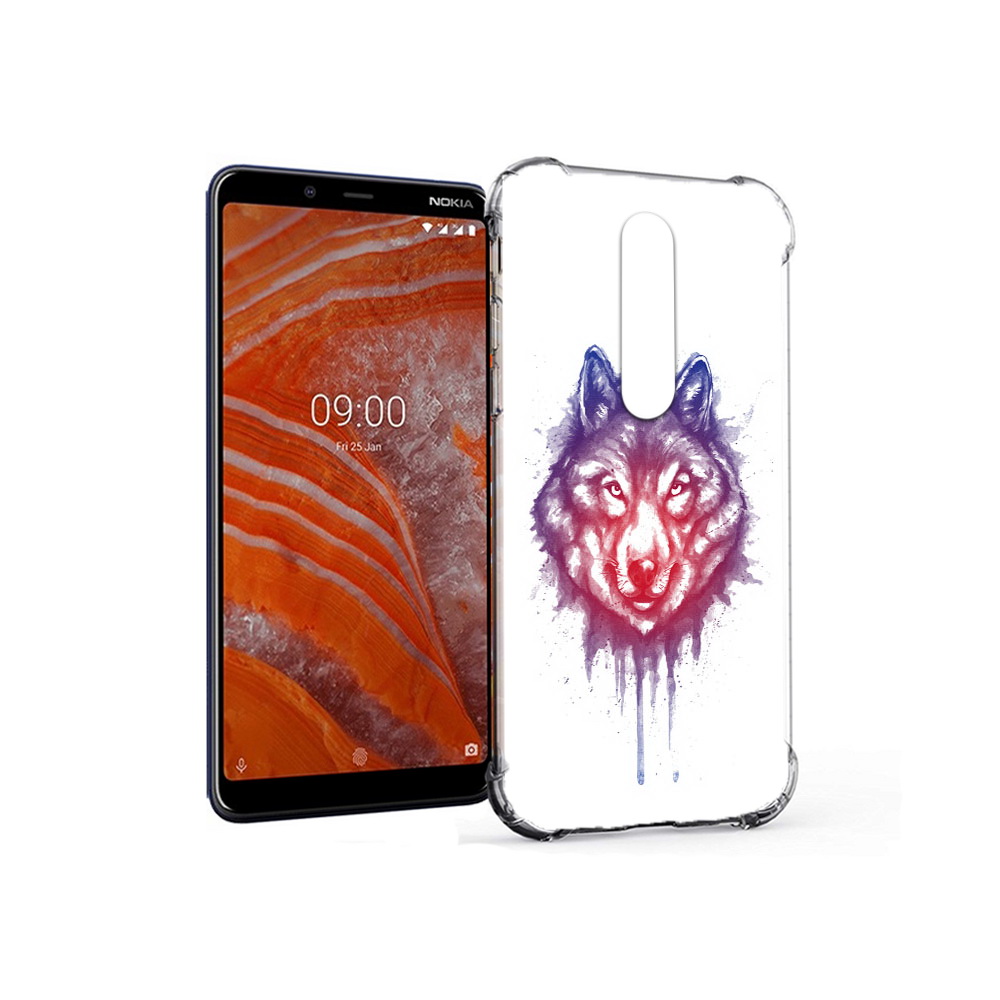 

Чехол MyPads Tocco для Nokia 3.1 Plus пушистый волк (PT121397.96.561), Прозрачный, Tocco