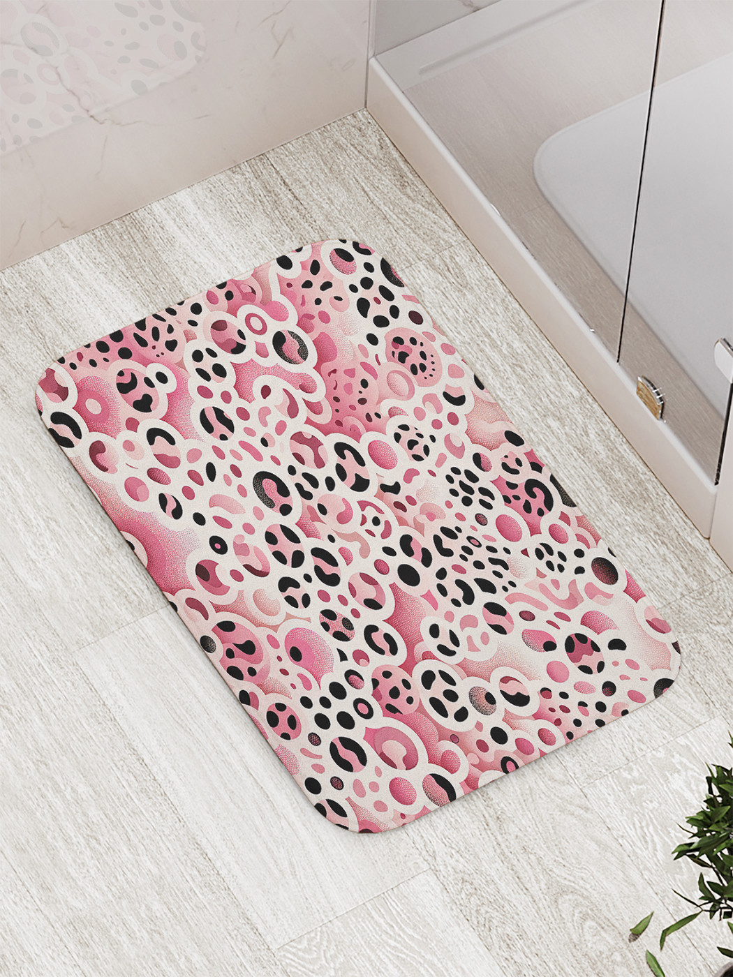 Коврик для ванной и туалета JoyArty Розовый леопард bath_sd3067 1199₽