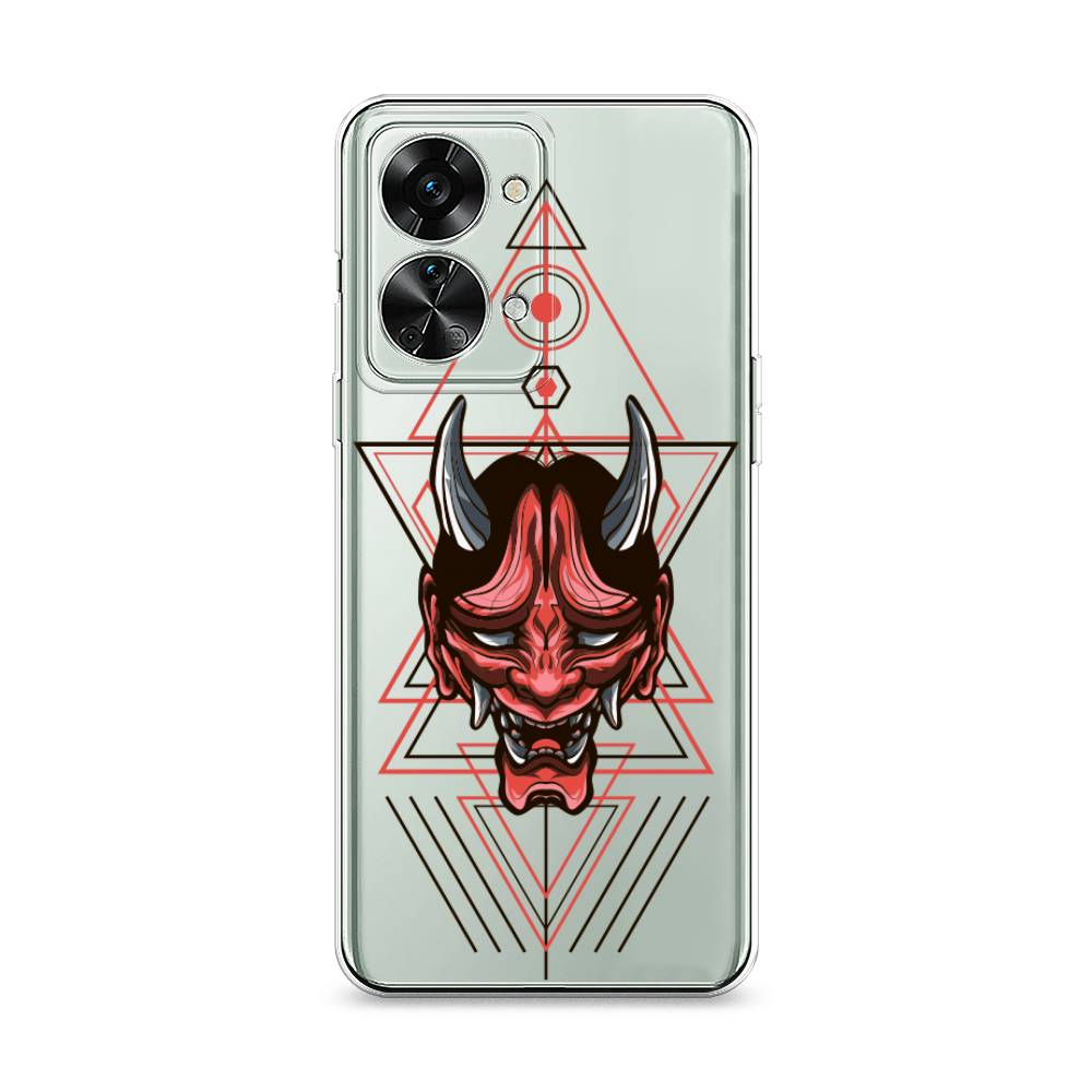 

Чехол на OnePlus Nord 2T "Hanya Oni mask", Серый;красный;черный, 153250-4