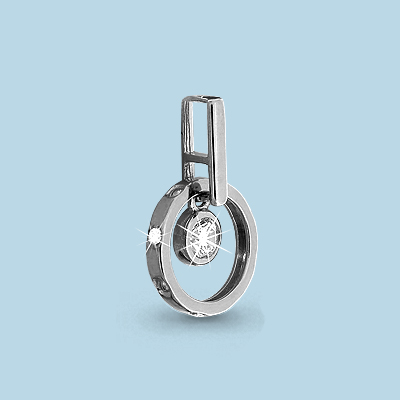 

Кулон из серебра с фианитом Aquamarine Aquamarine 235381А_925_р, 235381А_925_р