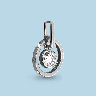 

Кулон из серебра с фианитом Aquamarine Aquamarine 235371А_925_р, 235371А_925_р