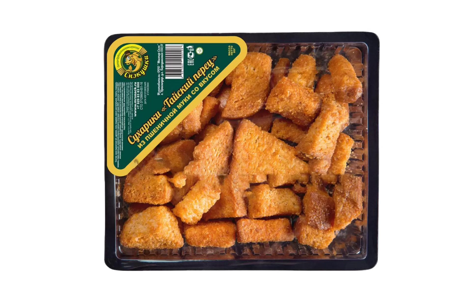 Сухарики Снэкушки со вкусом тайского перца, 20x80 г