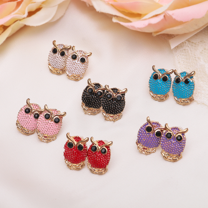 

Серьги пусеты из бижутерного сплава Queen Fair 2523027, эмаль