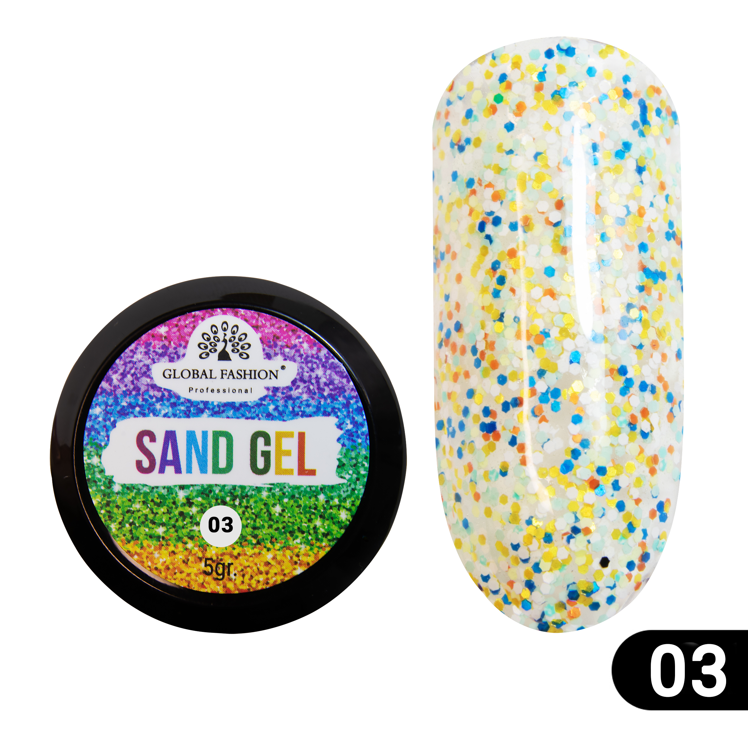 Гель-краска Global Fashion Sand gel №03 5 г