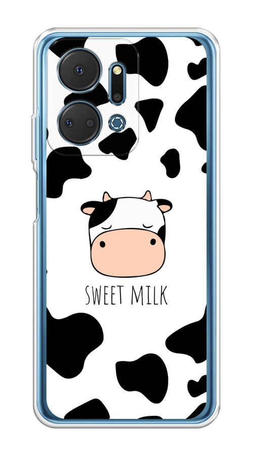 

Чехол на Honor X7A Plus "Sweet milk", Розовый;белый;черный, 6121850-1