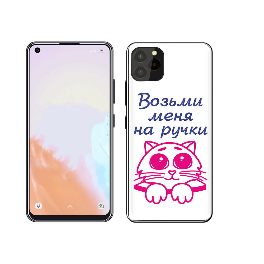 

Чехол MyPads Tocco для Oukitel C21 Pro мяу, Прозрачный, Tocco