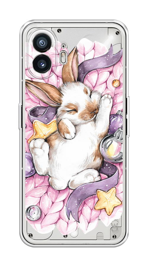 

Чехол на Nothing Phone (2) "Кролик спит", Розовый;белый, 3300250-1