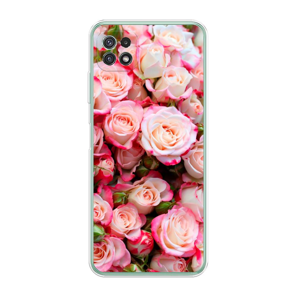 

Чехол для Samsung Galaxy A22s 5G "Много роз", Розовый, 2104250-2
