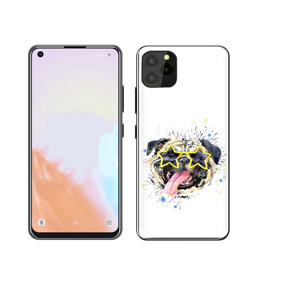 

Чехол MyPads Tocco для Oukitel C21 Pro мопс боксер, Прозрачный, Tocco