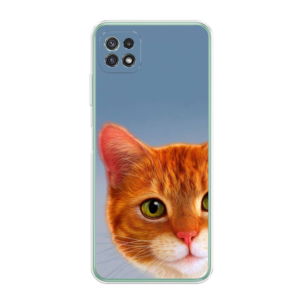 

Чехол для Samsung Galaxy A22s 5G "Любопытный котик", Коричневый, 2104250-1