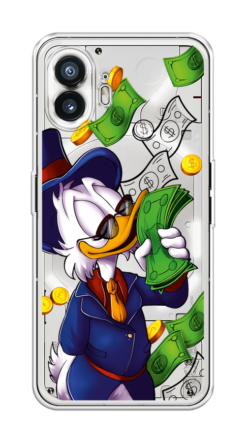 

Чехол на Nothing Phone (2) "Scrooge McDuck with Money", Синий;зеленый;белый, 3300250-1