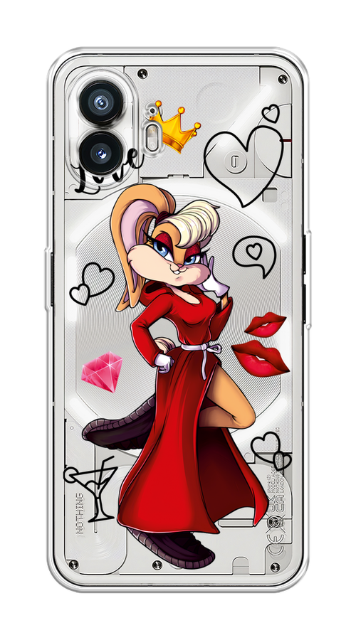 

Чехол на Nothing Phone (2) "Rich Lola Bunny", Красный;бежевый;оранжевый, 3300250-1