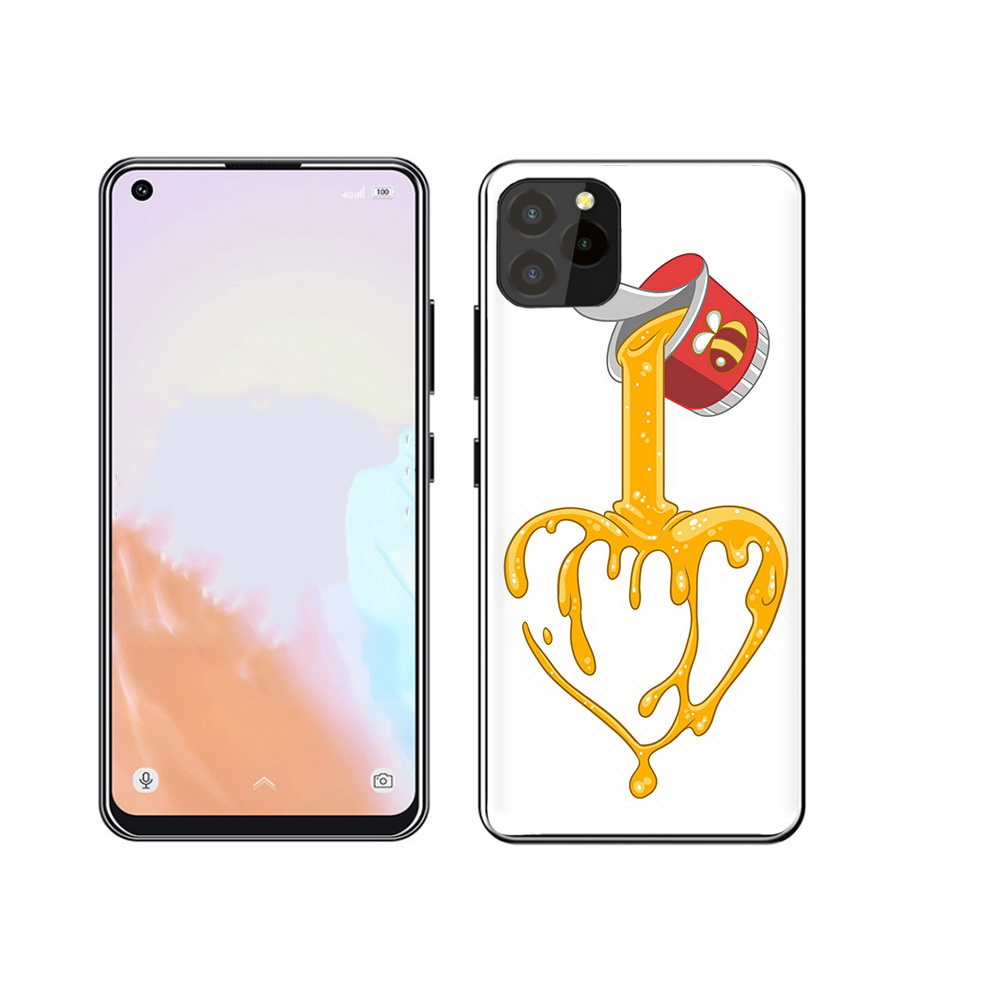 

Чехол MyPads Tocco для Oukitel C21 Pro медовое сердце, Прозрачный, Tocco