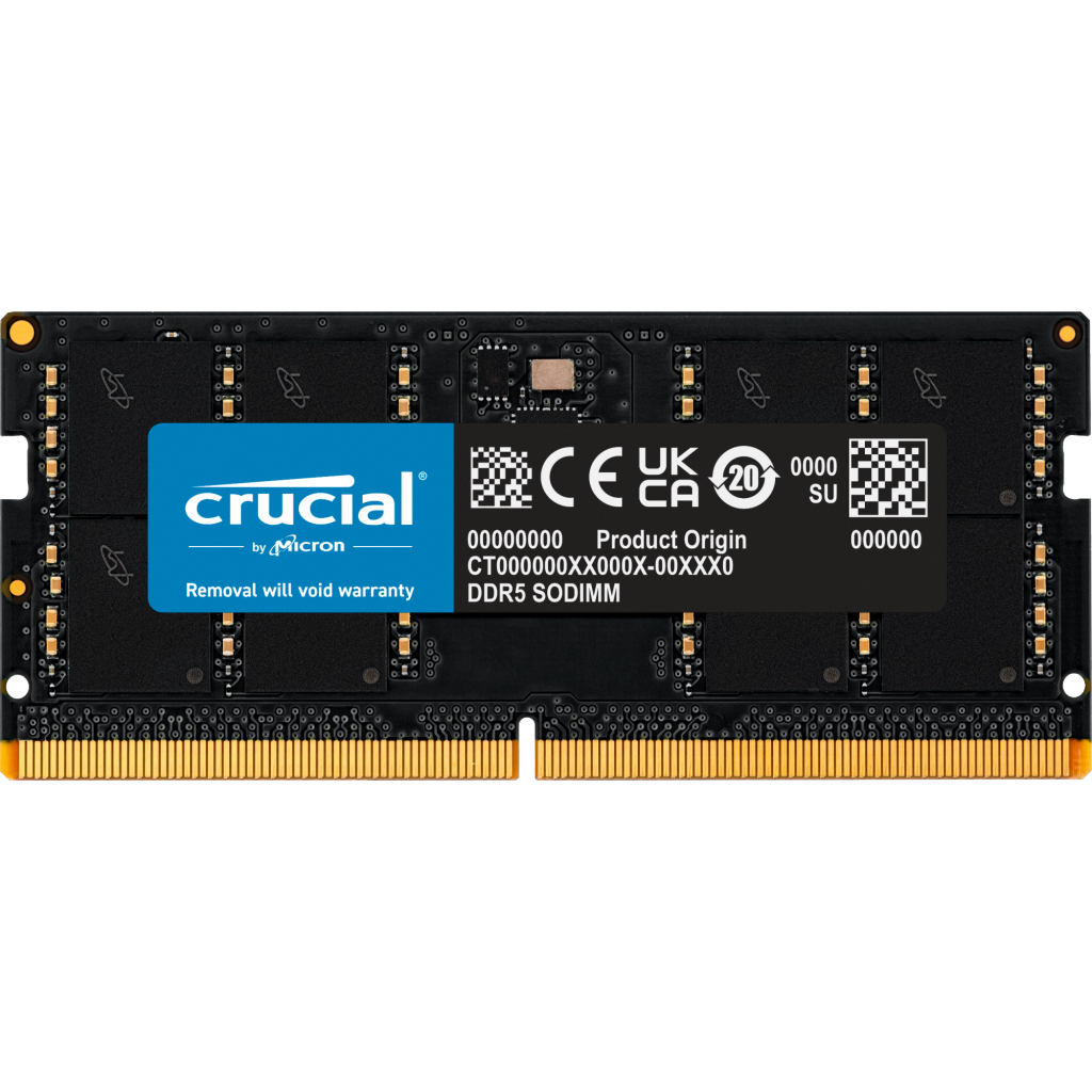 

Оперативная память Crucial CT32G48C40S5 DDR5 1x32Gb 4800MHz, CT32G48C40S5