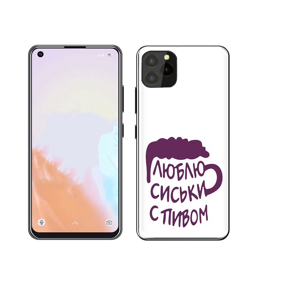 

Чехол MyPads Tocco для Oukitel C21 Pro люблю пить кружка, Прозрачный, Tocco