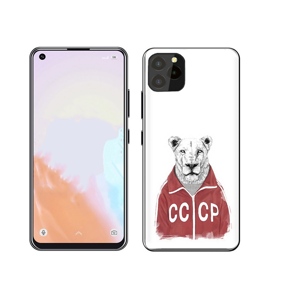 

Чехол MyPads Tocco для Oukitel C21 Pro львица ссср, Прозрачный, Tocco