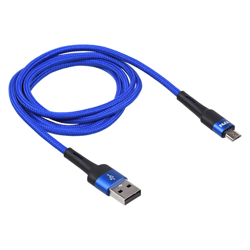 фото Кабель tfn usb-a/microusb envy 1.2m нейлон blue