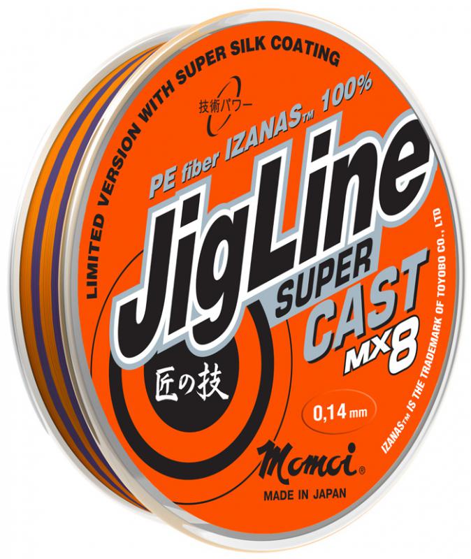 

Плетеный шнур JigLine MX8 Super Cast 0.10 мм тест 7,8 кг длина 100 м оранжевый/фиолетовый, Разноцветный, Super Cast
