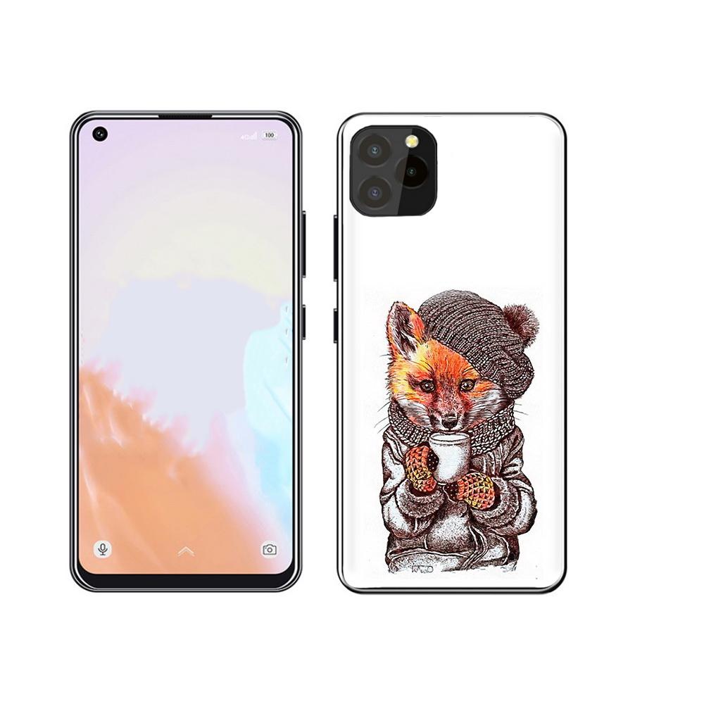 

Чехол MyPads Tocco для Oukitel C21 Pro лиса в шапке, Tocco