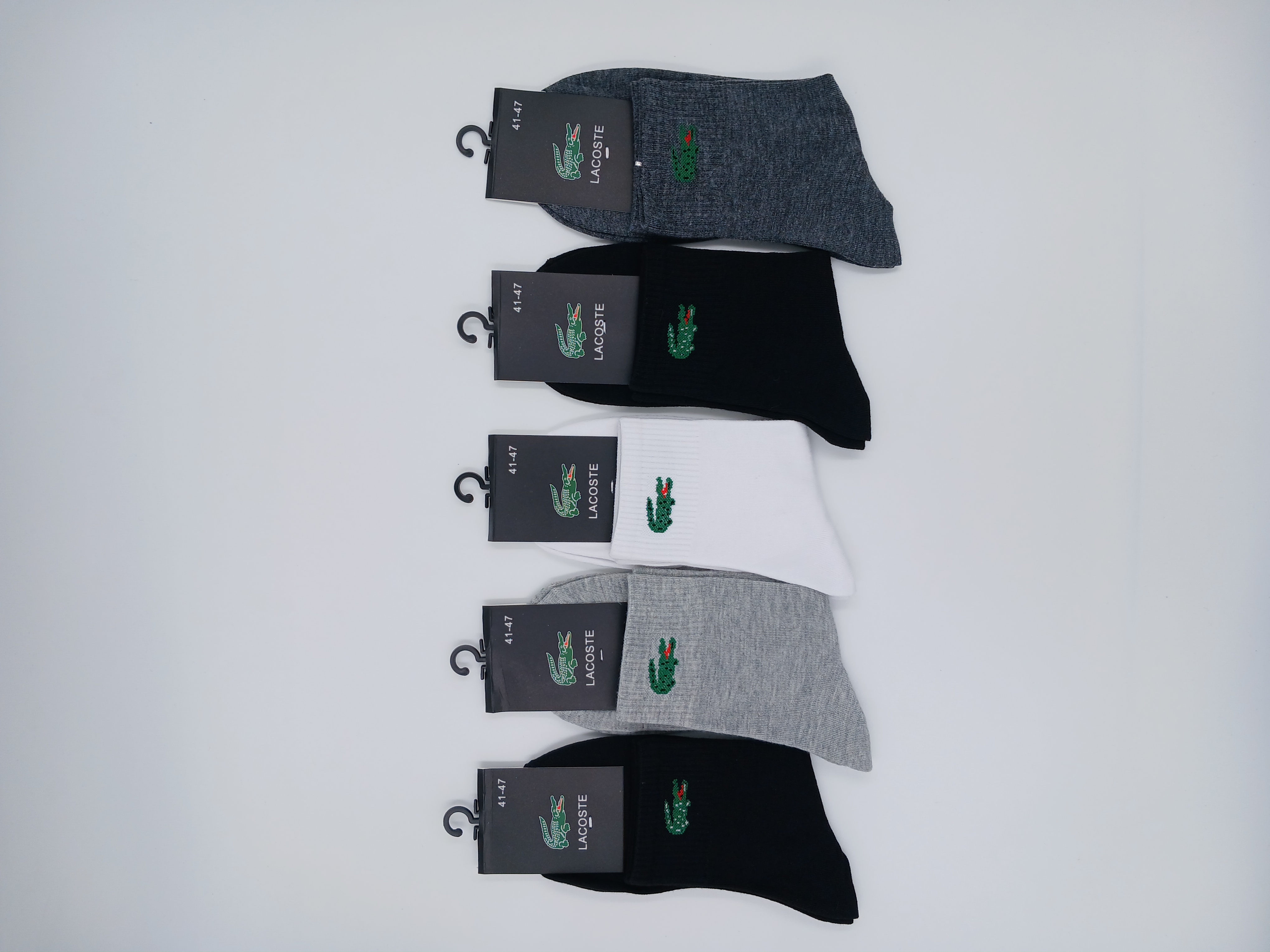 Комплект носков мужских Lacoste EL85 разноцветных 41-47, 5 пар