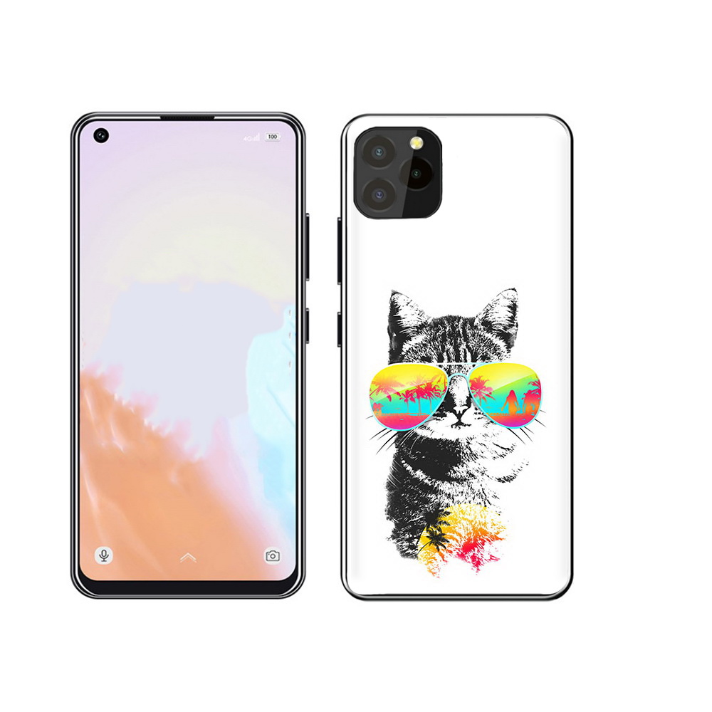 

Чехол MyPads Tocco для Oukitel C21 Pro крутой кот, Прозрачный, Tocco