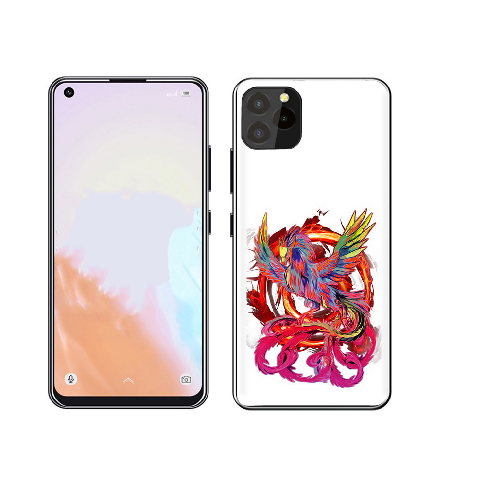 

Чехол MyPads Tocco для Oukitel C21 Pro красочный феникс, Прозрачный, Tocco