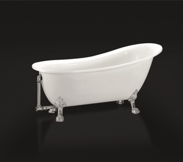 Ванна BelBagno BB06-1550 ножки хром ванна из литого мрамора 180х80 см marmo bagno алесса new mb aln180 80
