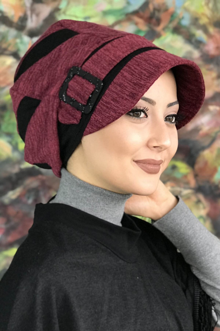 

Тюрбан женский Butik Ambar AS-SK-90155 бордовый, AS-SK-90155