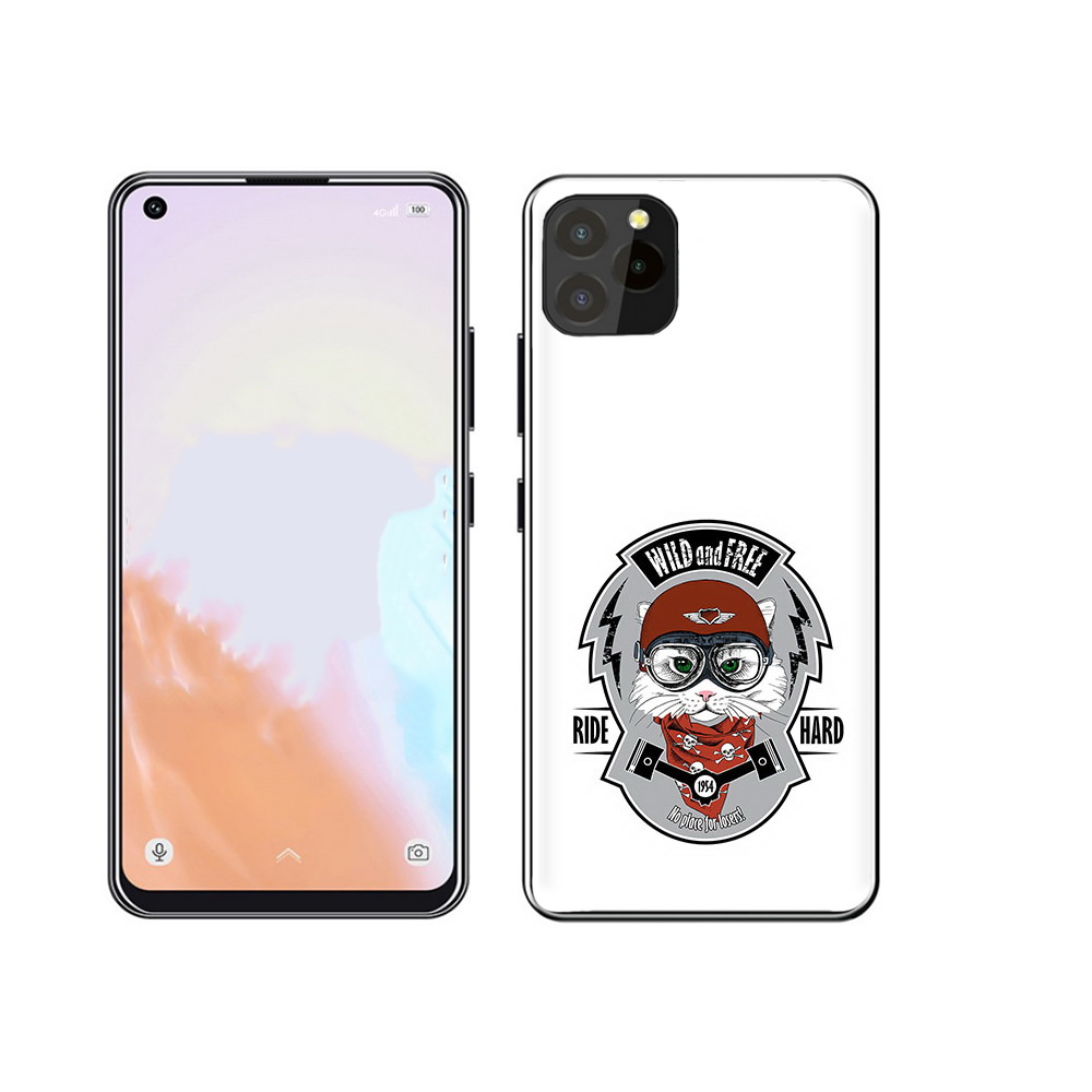 

Чехол MyPads Tocco для Oukitel C21 Pro кошка в шлеме, Прозрачный, Tocco