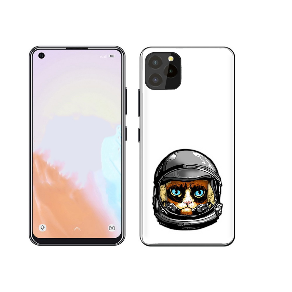 

Чехол MyPads Tocco для Oukitel C21 Pro кот космонавт, Прозрачный, Tocco