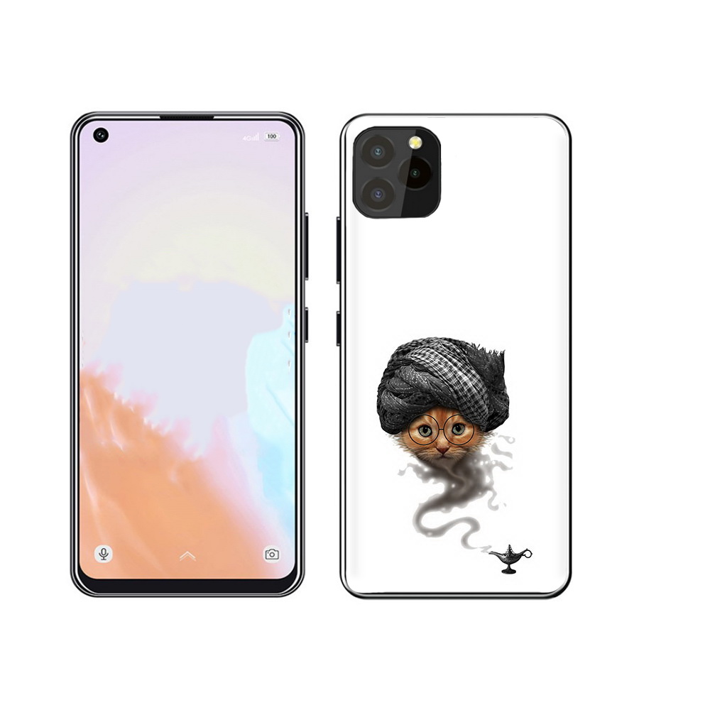 

Чехол MyPads Tocco для Oukitel C21 Pro кот джин, Прозрачный, Tocco
