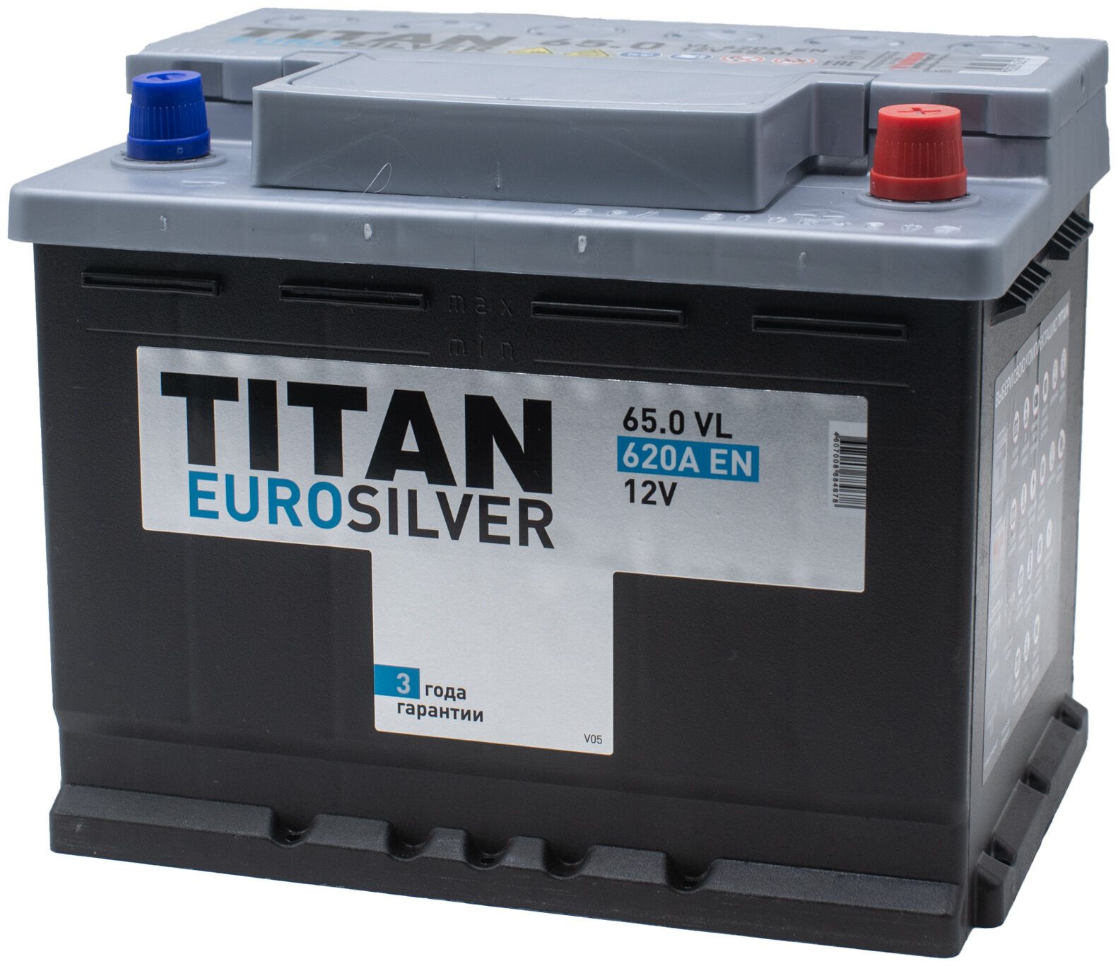 

Аккумулятор TITAN EURO SILVER 65 Ач 620 А обратная полярность, EURO SILVER