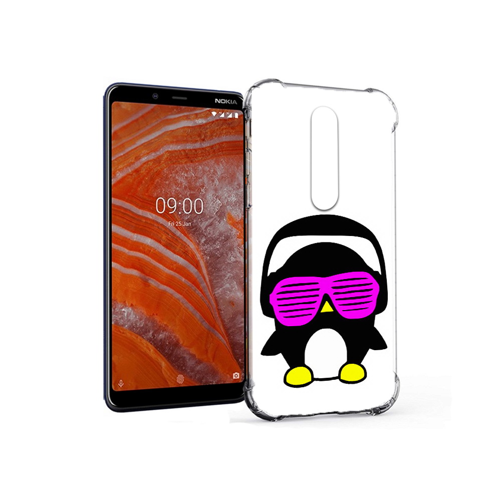 

Чехол MyPads Tocco для Nokia 3.1 Plus пингвин (PT121397.96.541), Прозрачный, Tocco