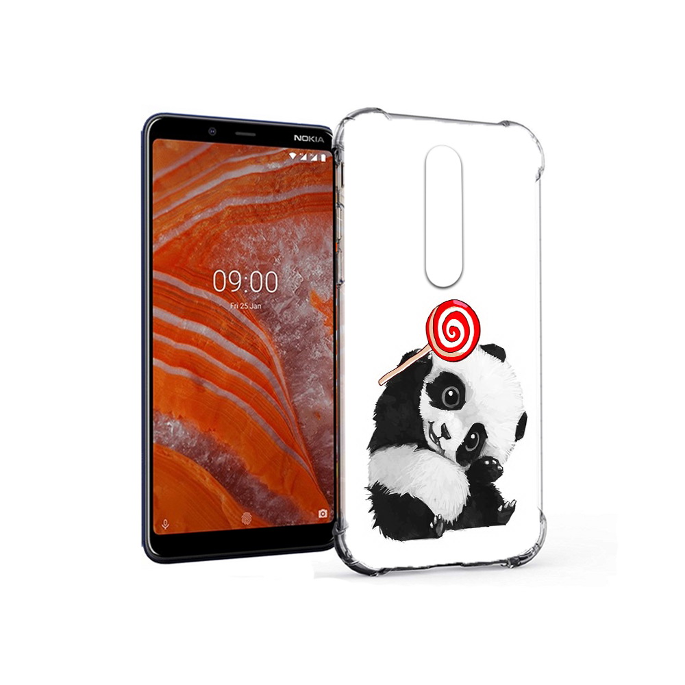 

Чехол MyPads Tocco для Nokia 3.1 Plus панда с леденцом (PT121397.96.534), Прозрачный, Tocco