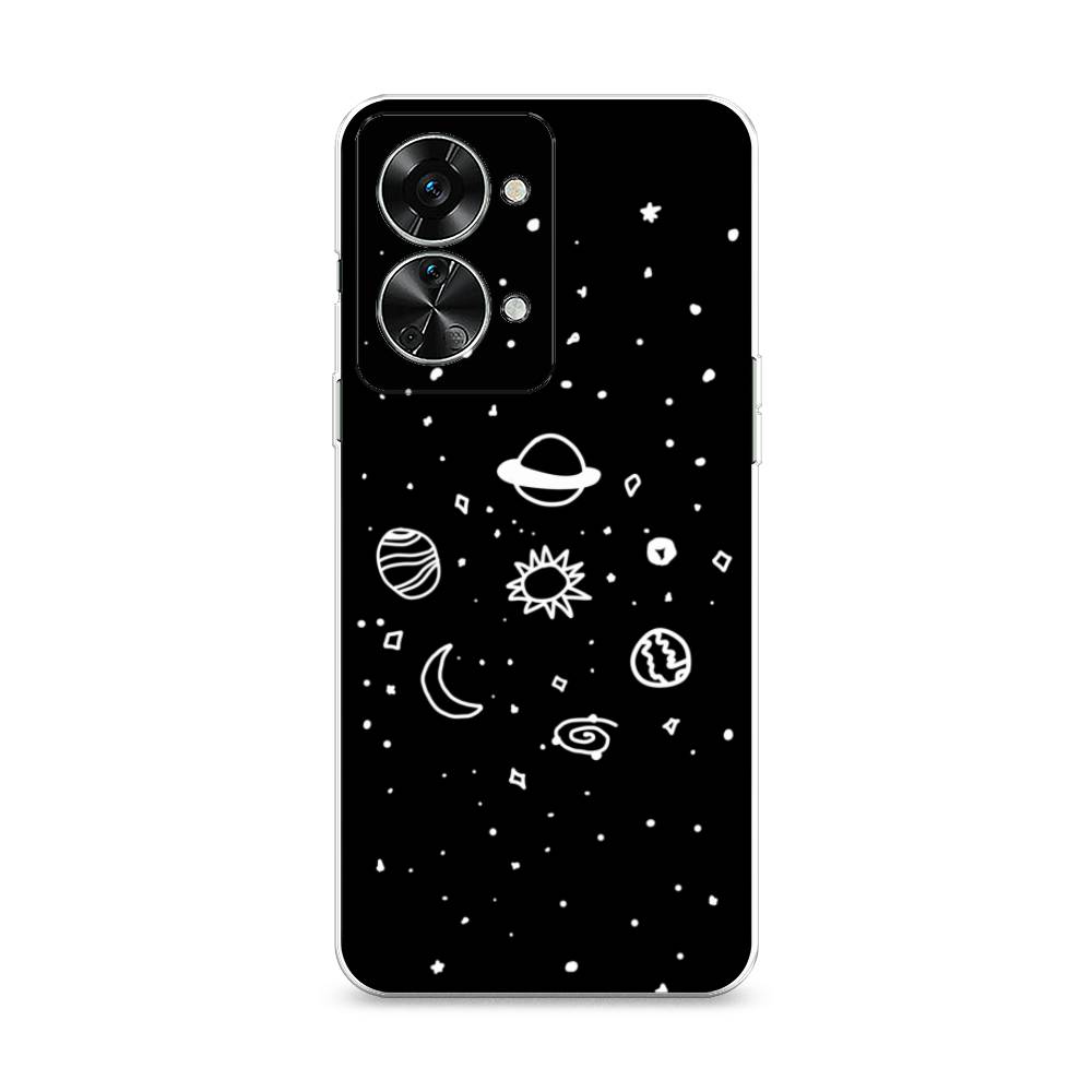 

Чехол на OnePlus Nord 2T "Дудл солнечной системы", Бежевый;серый, 153250-2