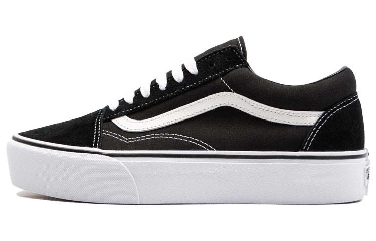 

Кеды унисекс Vans Old Skool Platform Black White черные 39 EU, Черный, Old Skool Platform Black White