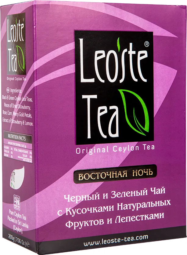 

Чай Leoste Oriental Night смесь черного и зеленого с добавками 200 г