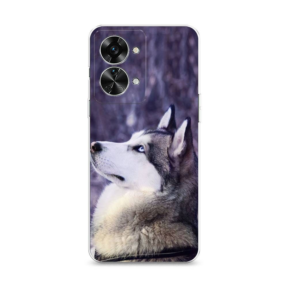 

Чехол на OnePlus Nord 2T "Хаски 1", Фиолетовый;белый, 153250-1