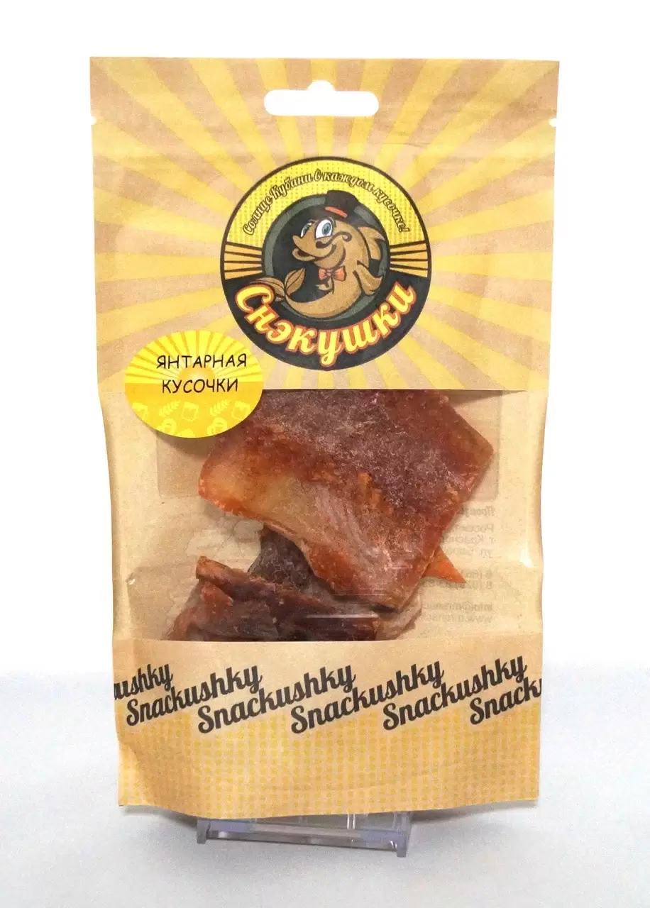 Рыбка янтарная Снэкушки кусочки сушёная с перцем 20x70 г 1719₽