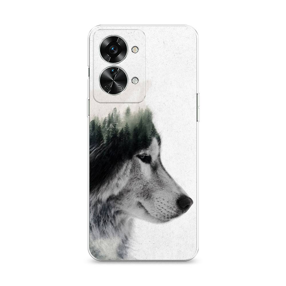 

Чехол на OnePlus Nord 2T "Волк лес", Серый;белый, 153250-1