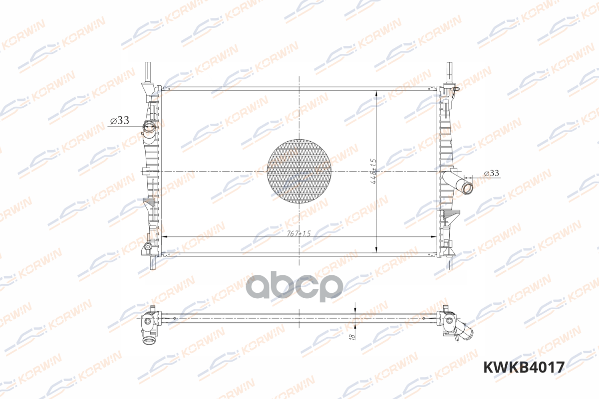 

Радиатор Охлаждения Ford Transit 2.2 Tdci (13-) (Гарантия 2 Года) KORWIN арт. KWKB4017