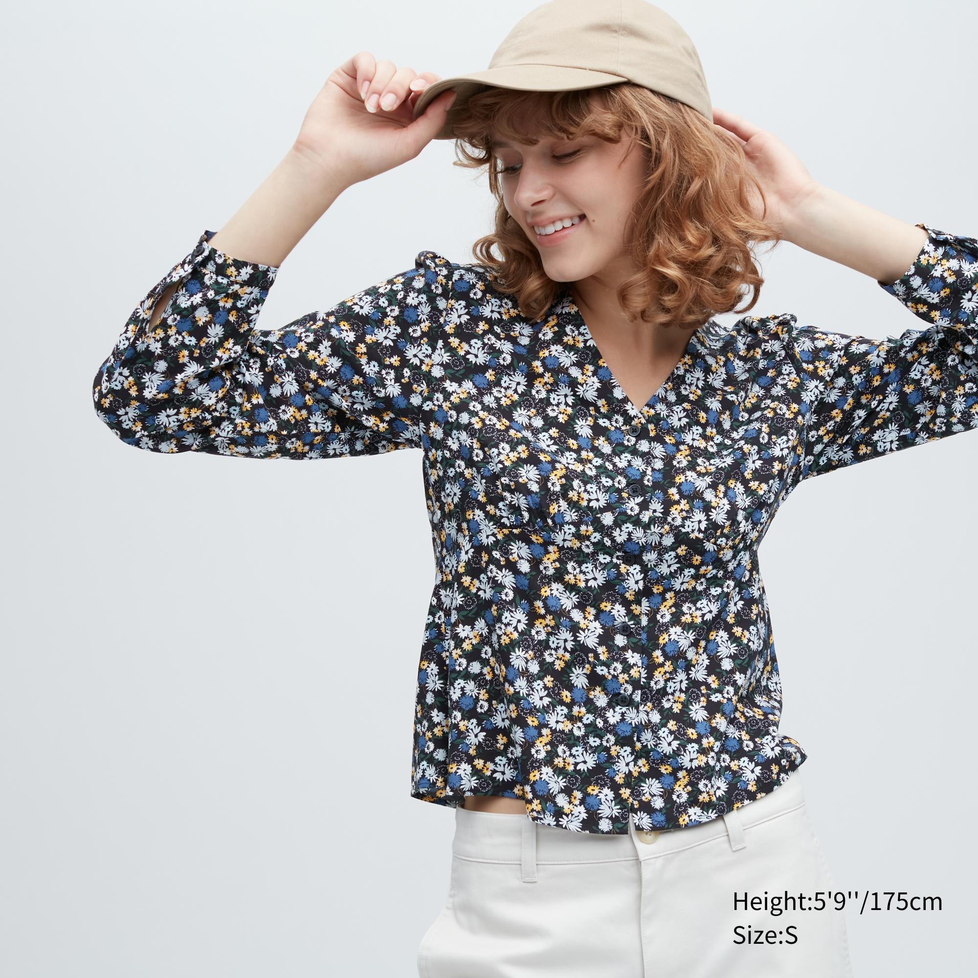 Блуза женская UNIQLO 455738COL67 синяя L (доставка из-за рубежа)