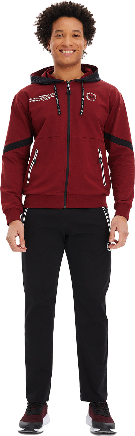 Костюм мужской Bilcee Men Knitting Tracksuit красный 3XL