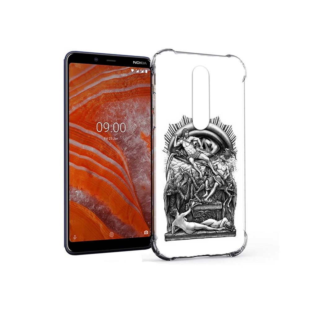

Чехол MyPads Tocco для Nokia 3.1 Plus оракул черно белый (PT121397.96.528), Прозрачный, Tocco