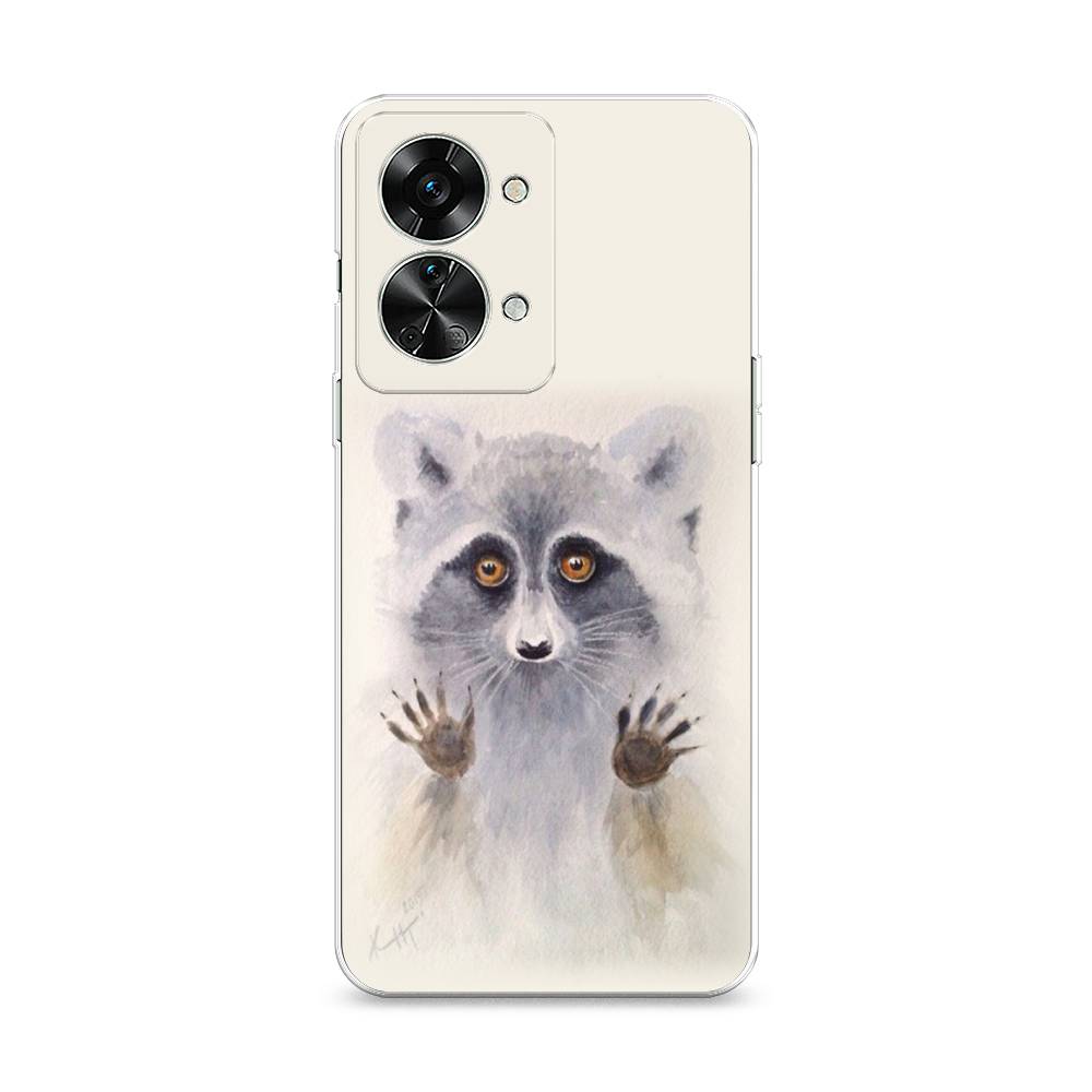 

Чехол на OnePlus Nord 2T "Енот за стеклом", Бежевый;серый, 153250-4
