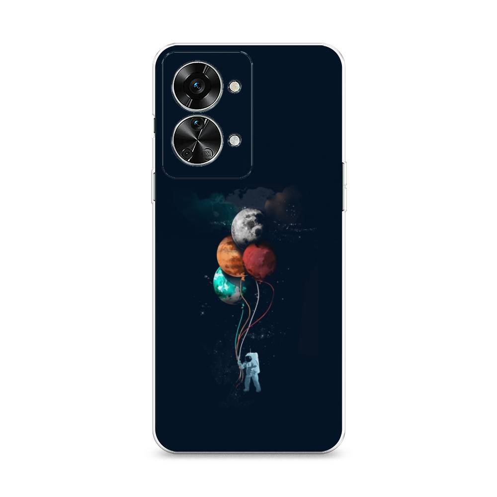 

Чехол на OnePlus Nord 2T "Космонавт с шариками", Разноцветный, 153250-4