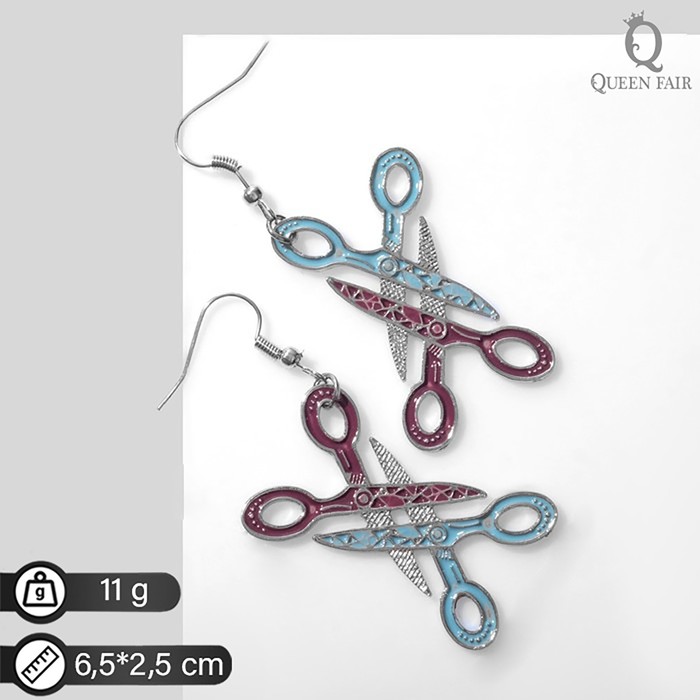 

Серьги подвески из бижутерного сплава Queen Fair 9604074, эмаль