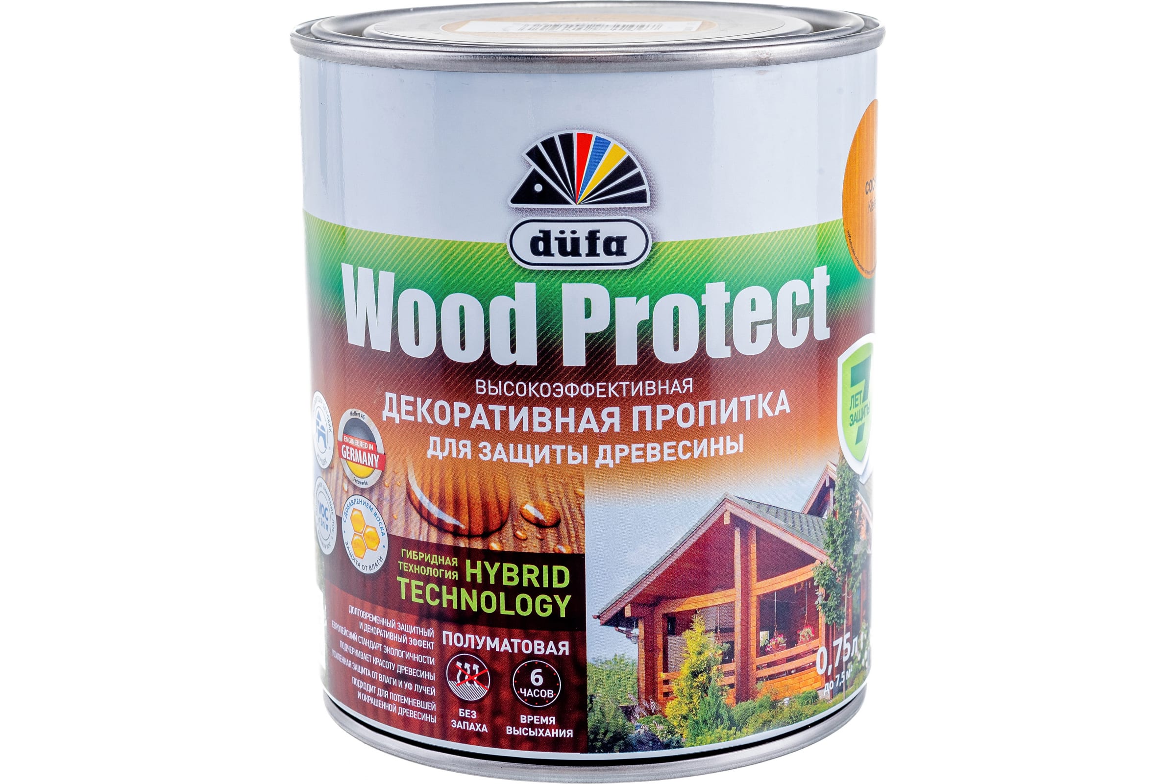 Dufa Пропитка Wood Protect для защиты древесины сосна 750 мл МП000015772 защитная лессирующая пропитка для дерева goodhim texture 110 сосна 3 л 71085