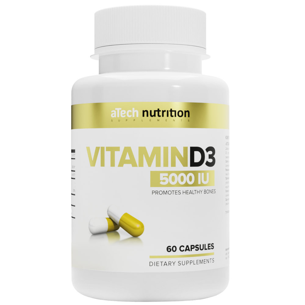 Купить Витамин D3 aТech Nutrition 5000 МЕ капсулы 60 шт., aTech Nutrition