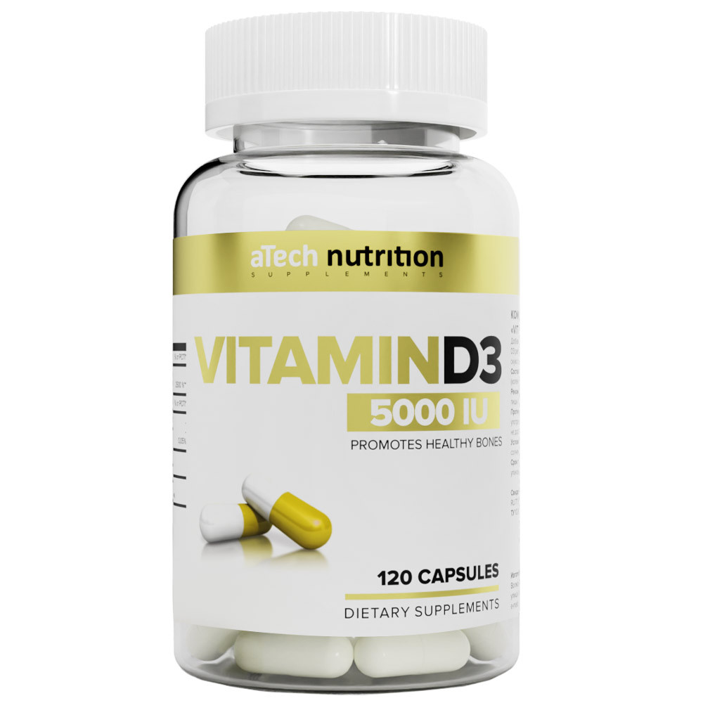 Купить Витамин D3 aТech Nutrition 5000 МЕ капсулы 120 шт., aTech Nutrition
